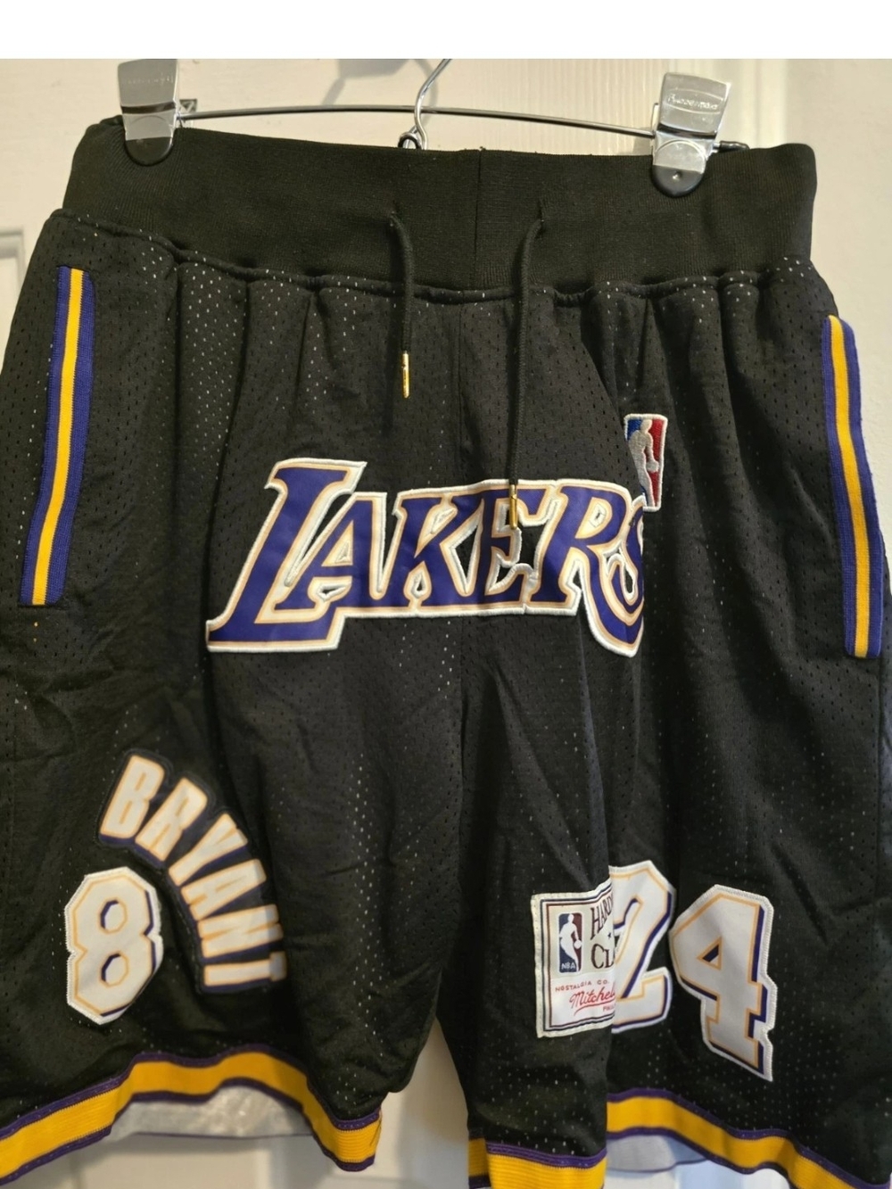 Just Don Black Lakers Mesh Shorts with Purple and Gold Accents - Kids
